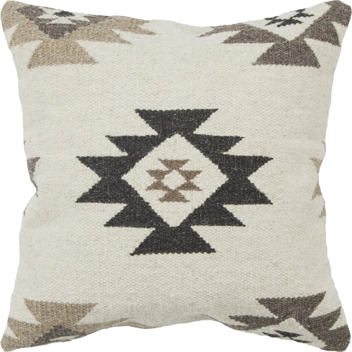 001 SI-2438410 | Primary Silo | Sitka Pillow by HedgeApple Essentials in beige, brown, medium brown. Made from wool, polyester in a cottage & farmhouse style.