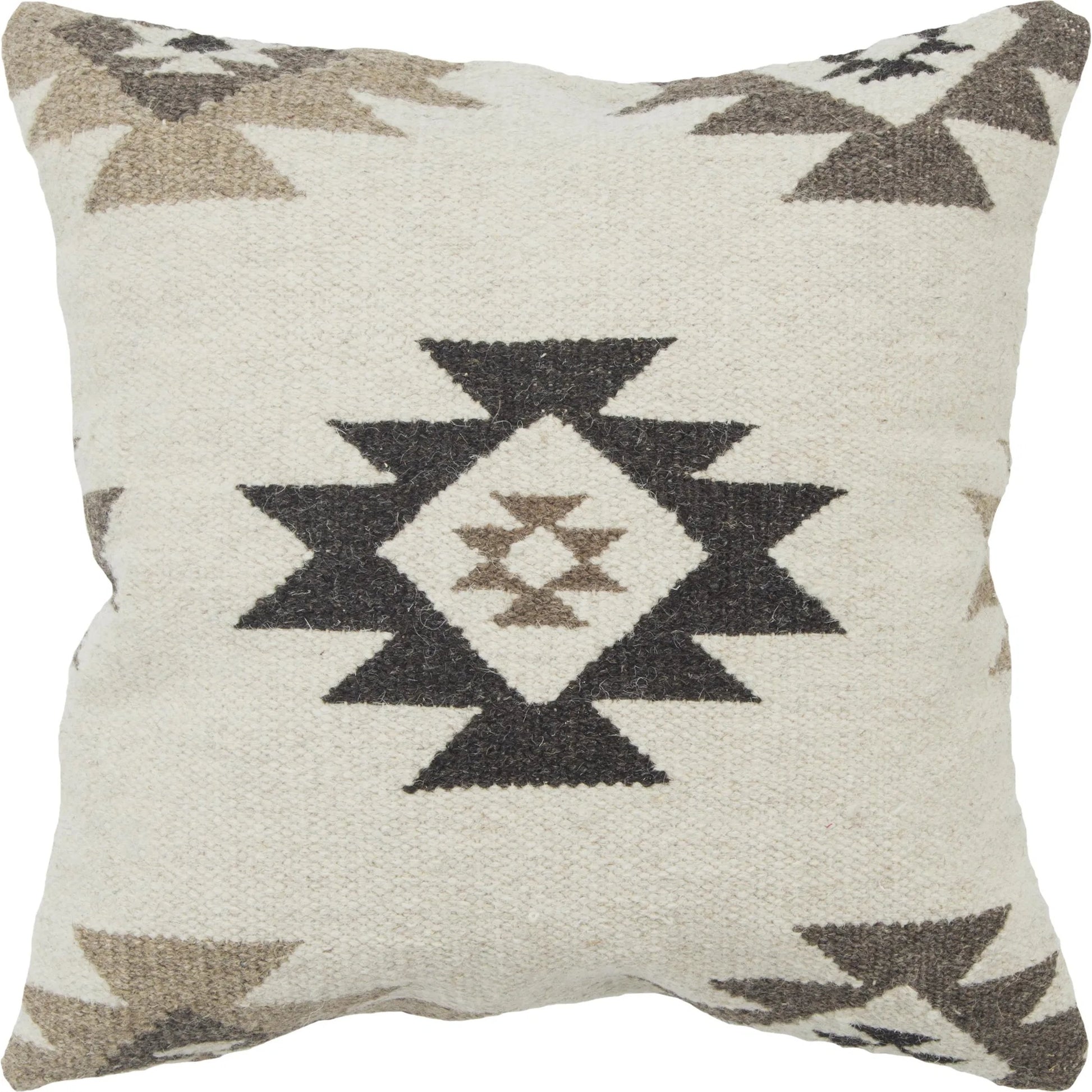 Sitka Pillow by HedgeApple Essentials in beige, brown, medium brown. Made from wool, polyester in a cottage & farmhouse style.