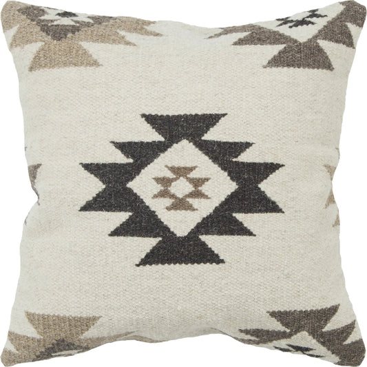 Sitka Pillow by HedgeApple Essentials in beige, brown, medium brown. Made from wool, polyester in a unique style.