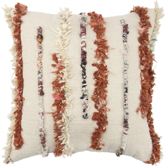 Verdigris Pillow by HedgeApple Essentials in ivory, black, rust. Made from wool in a unique style.