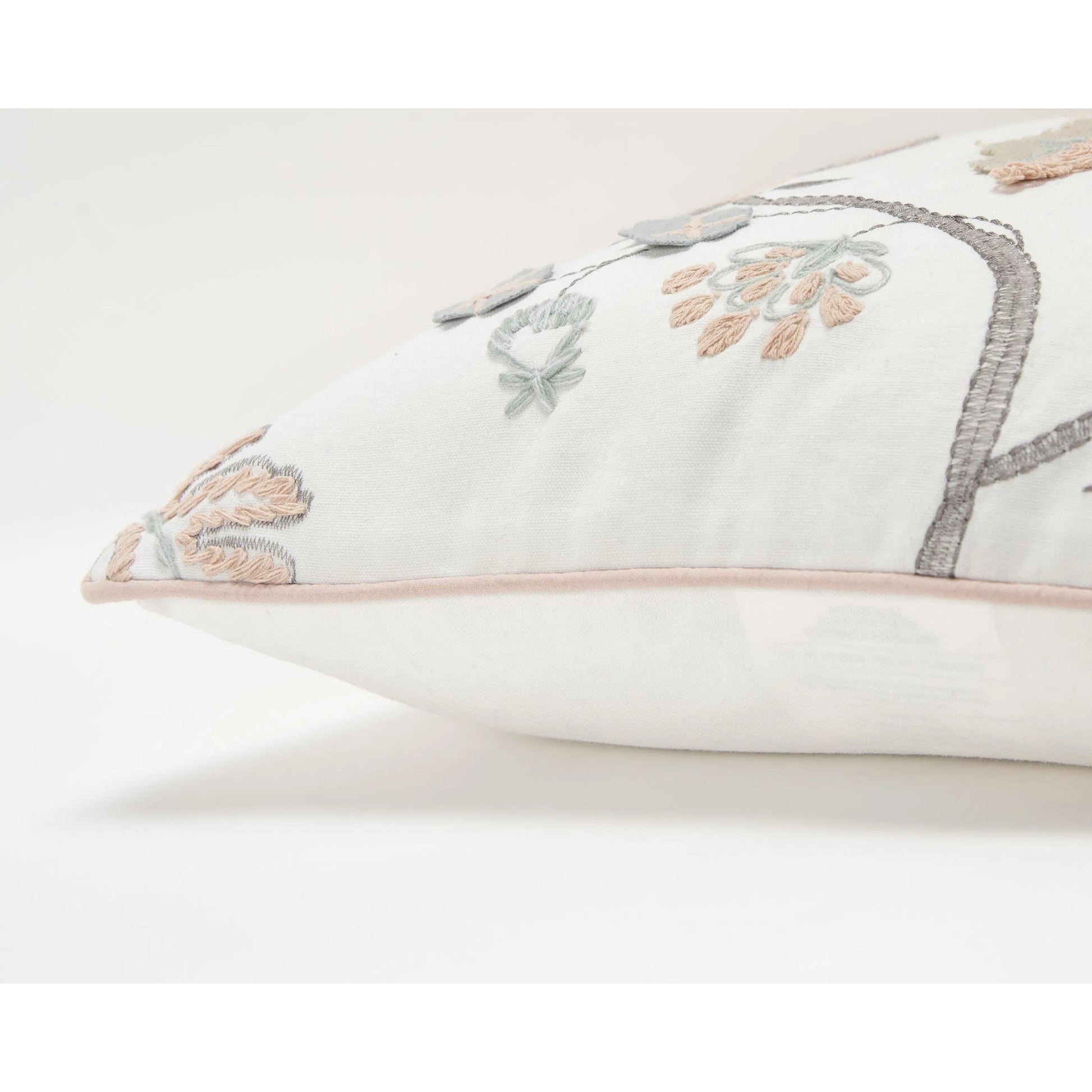 Baxter Pillow by HedgeApple Essentials in beige, blush, grey, white. Made from cotton in a traditional style.