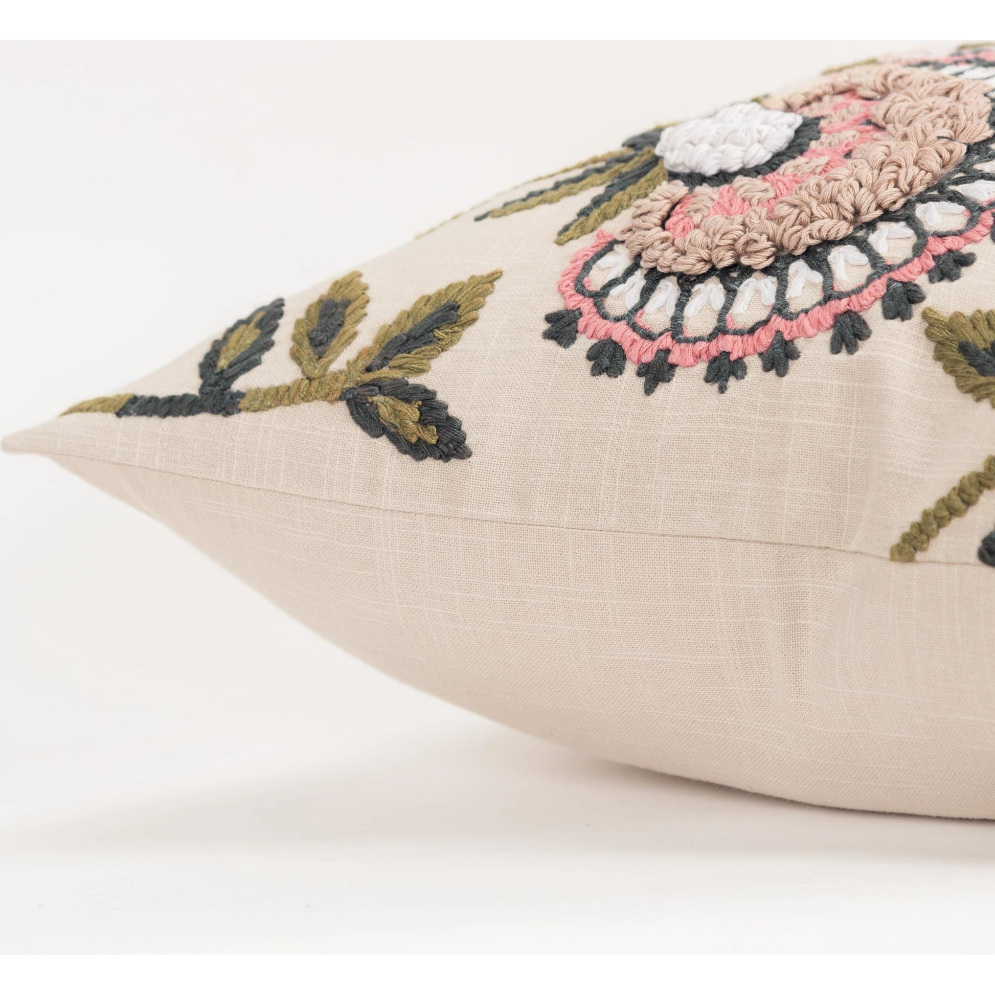 Butte Pillow by HedgeApple Essentials in blush. Made from polyester, cotton in a transitional style.