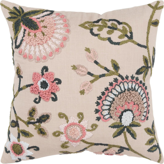 Butte Pillow by HedgeApple Essentials in pink, blush, green, white. Made from cotton, polyester in a unique style.