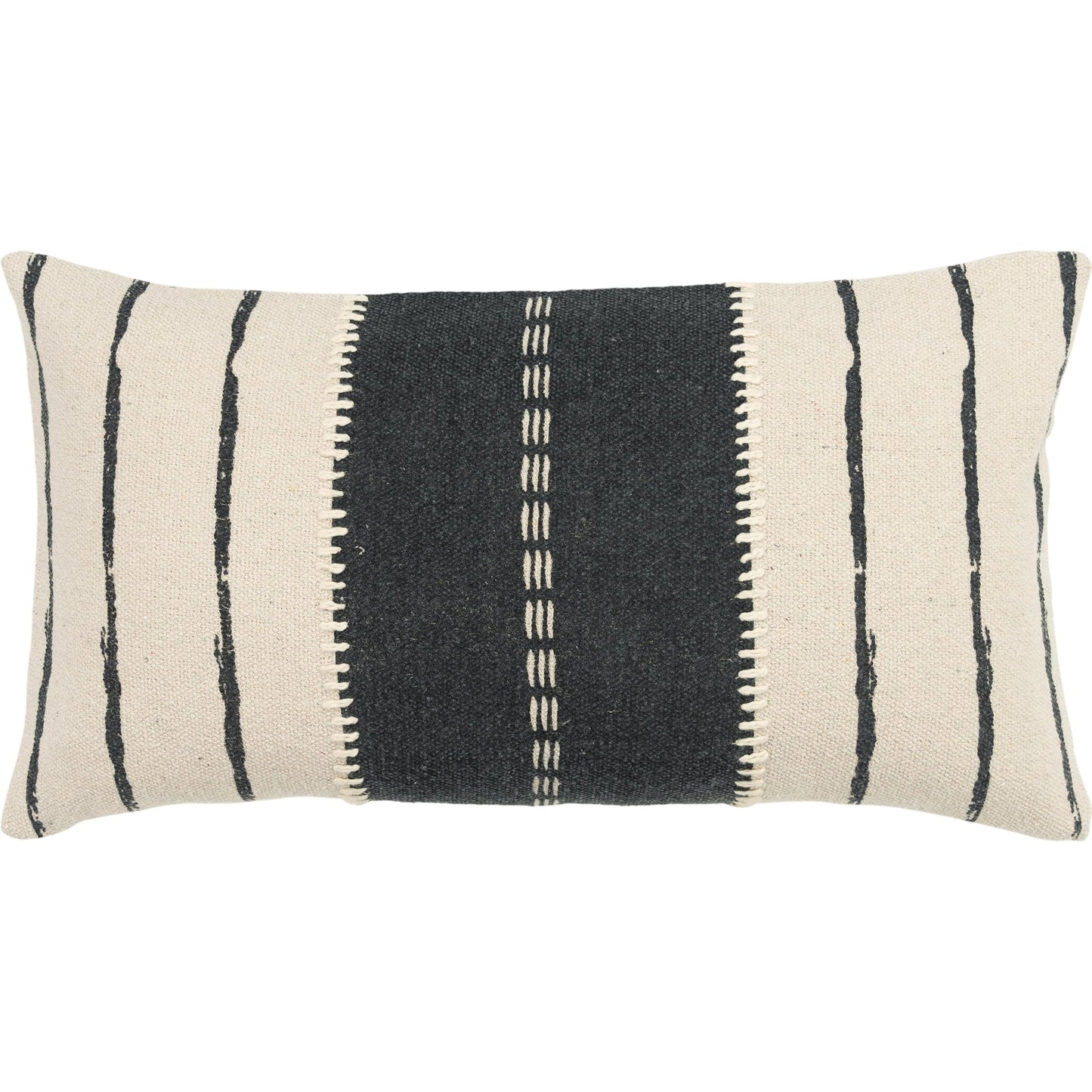 001 SI-2438620 | Primary Silo | Turkey Pillow by HedgeApple Essentials in black, ivory. Made from cotton canvas in a eclectic & global style.