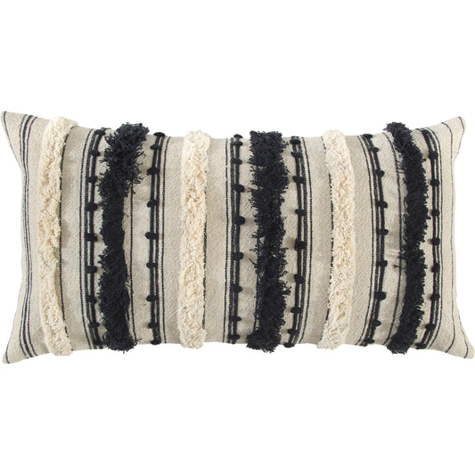 Beadle Pillow by HedgeApple Essentials in black. Made from polyester, cotton in a unique style.