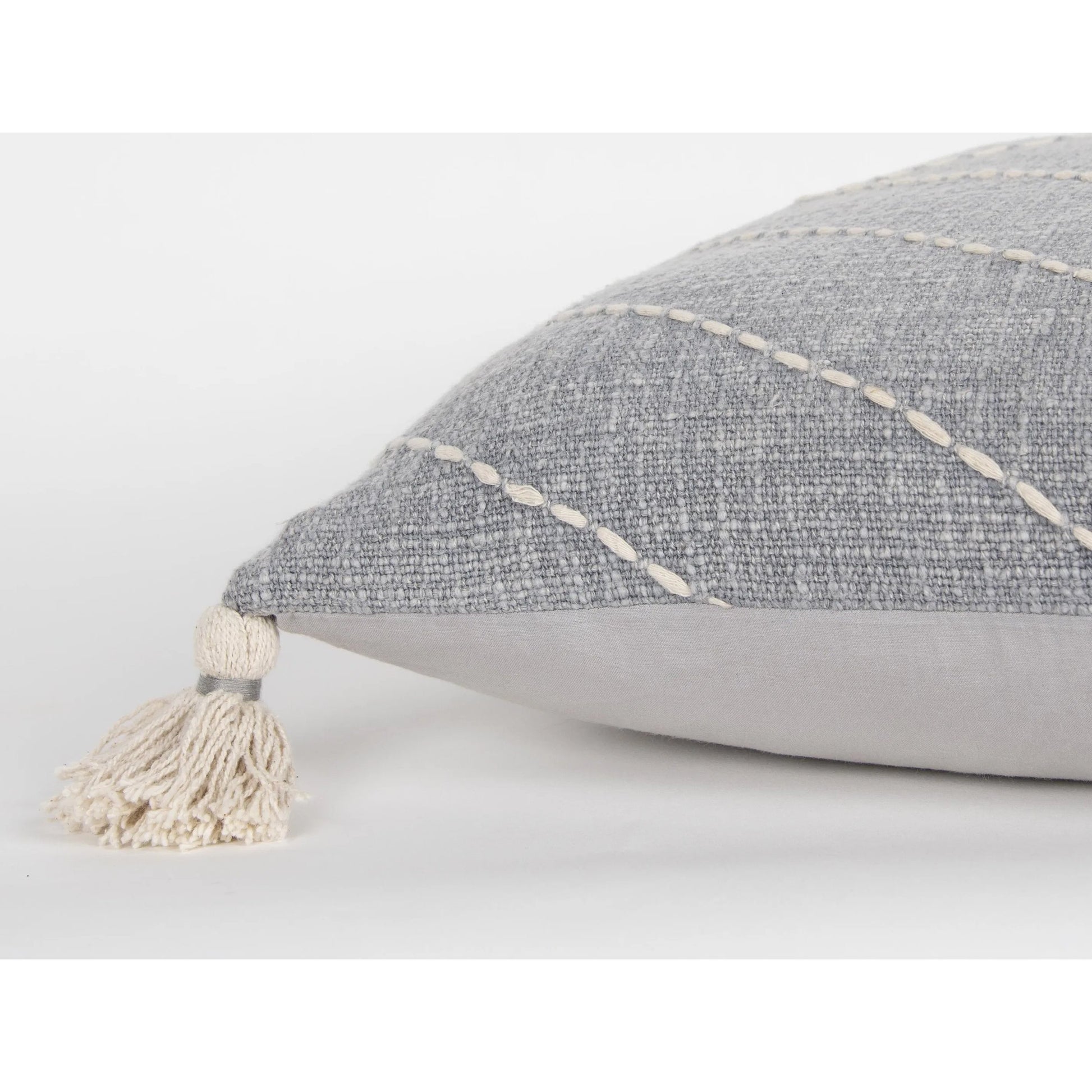 Bee Pillow by HedgeApple Essentials in grey. Made from textured cotton in a transitional style.