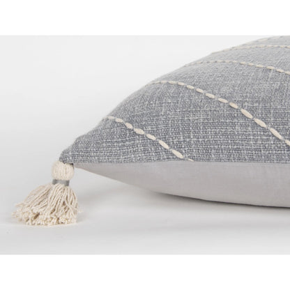 Bee Pillow by HedgeApple Essentials in grey. Made from textured cotton in a transitional style.