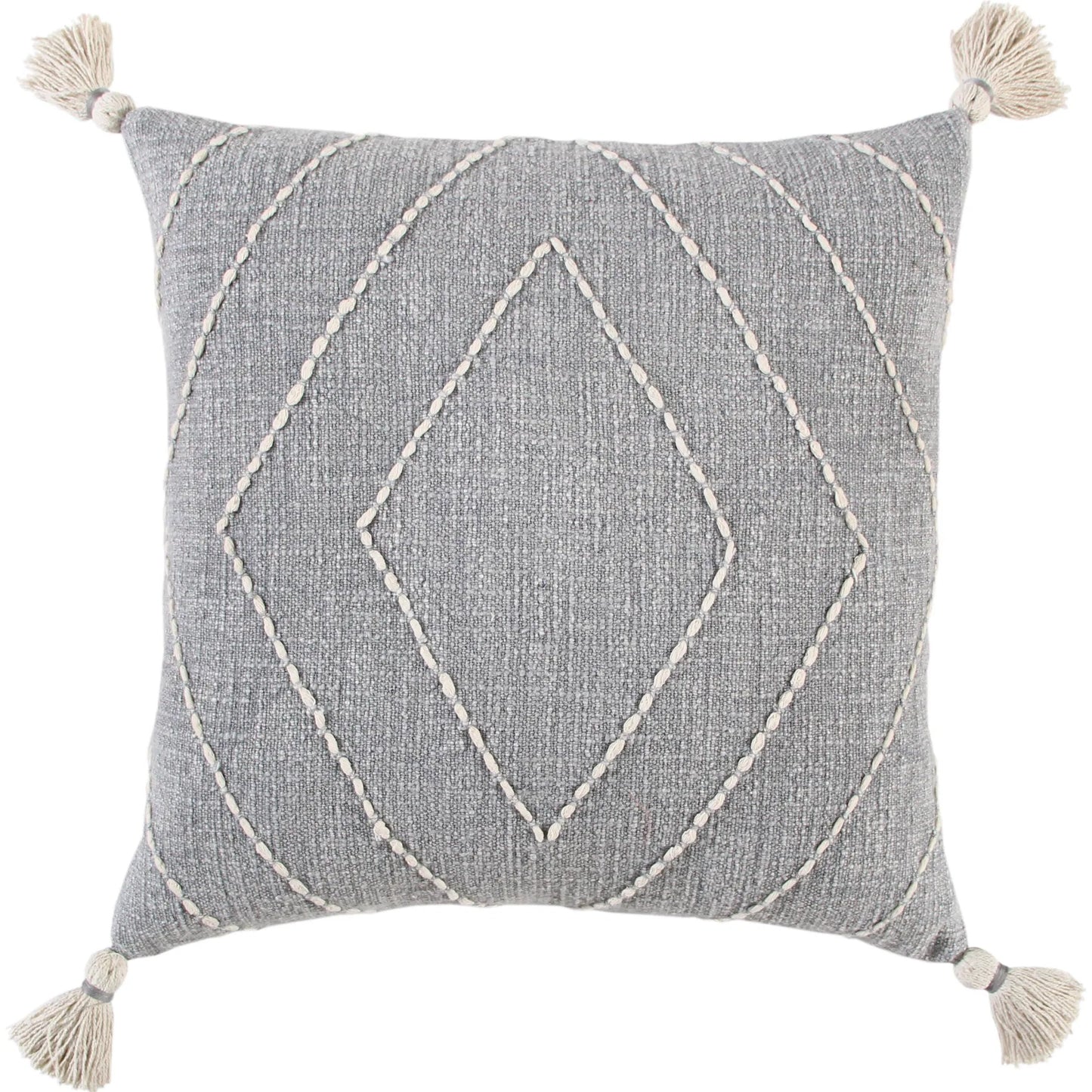 001 SI-2438752 | Primary Silo | Bee Pillow by HedgeApple Essentials in grey. Made from textured cotton in a transitional style.