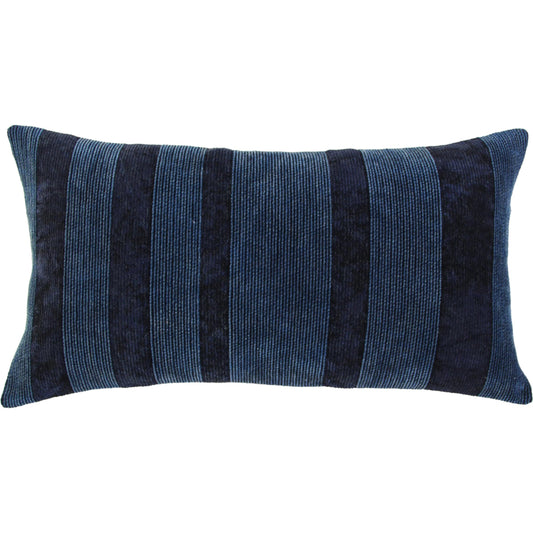 Nolan Pillow by HedgeApple Essentials in navy. Made from cotton viscose velvet in a unique style.