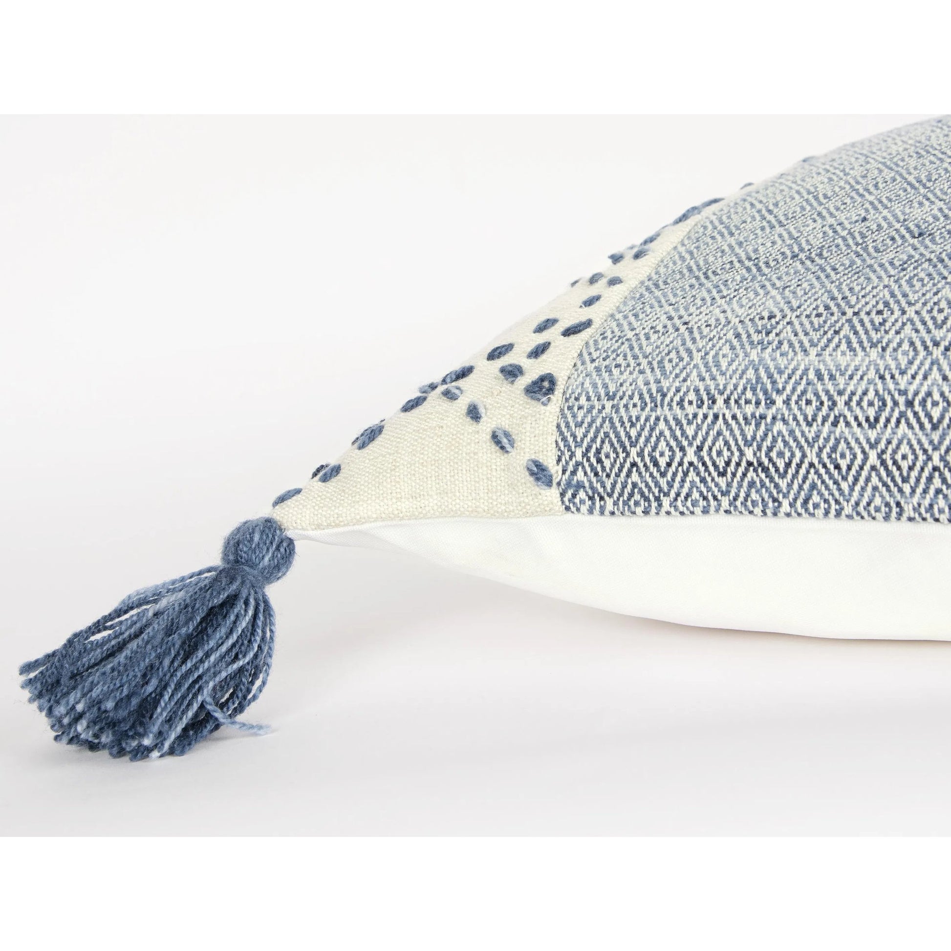 Mound Indoor/Outdoor Pillow by HedgeApple Essentials in ivory, blue. Made from polyester in a transitional style.