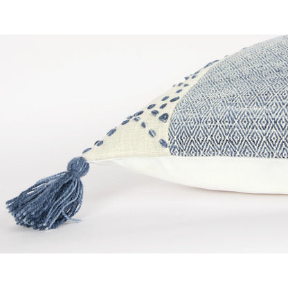 Mound Indoor/Outdoor Pillow by HedgeApple Essentials in ivory, blue. Made from polyester in a transitional style.
