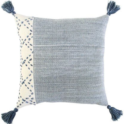 Mound Indoor/Outdoor Pillow by HedgeApple Essentials in ivory, blue. Made from polyester in a transitional style.