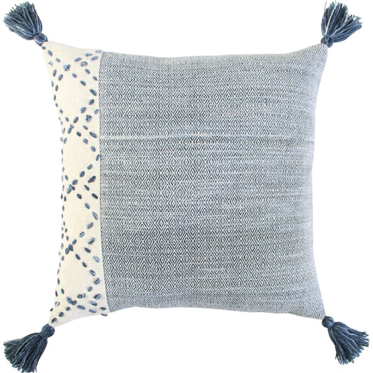Mound Indoor/Outdoor Pillow by HedgeApple Essentials in ivory, blue. Made from polyester in a unique style.