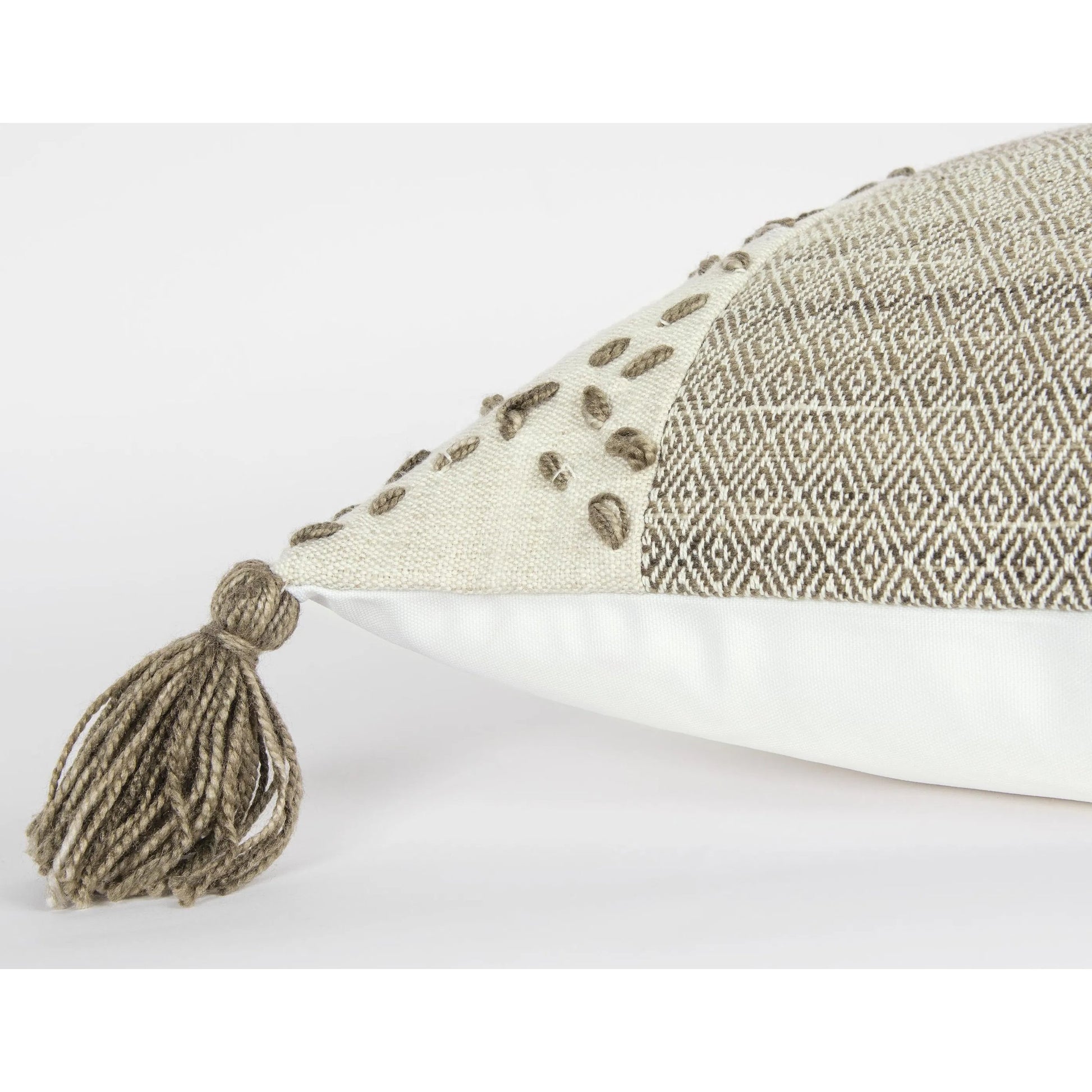 Faulkner Indoor/Outdoor Pillow by HedgeApple Essentials in ivory, taupe. Made from polyester in a transitional style.