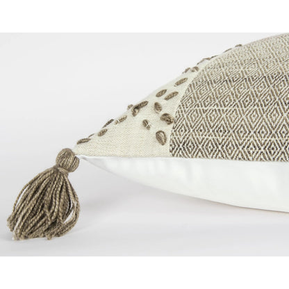 Faulkner Indoor/Outdoor Pillow by HedgeApple Essentials in ivory, taupe. Made from polyester in a transitional style.