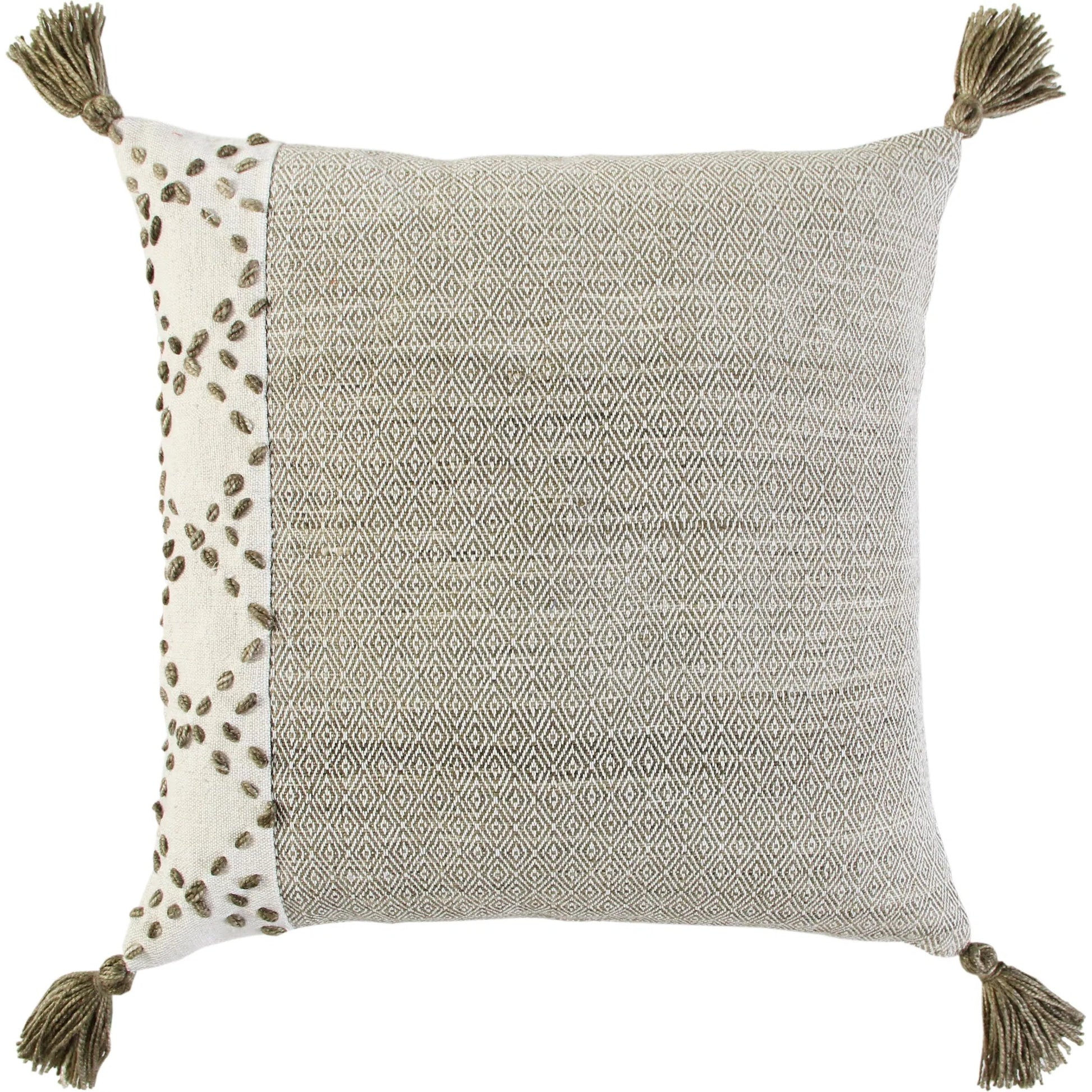 Faulkner Indoor/Outdoor Pillow by HedgeApple Essentials in ivory, taupe. Made from polyester in a transitional style.
