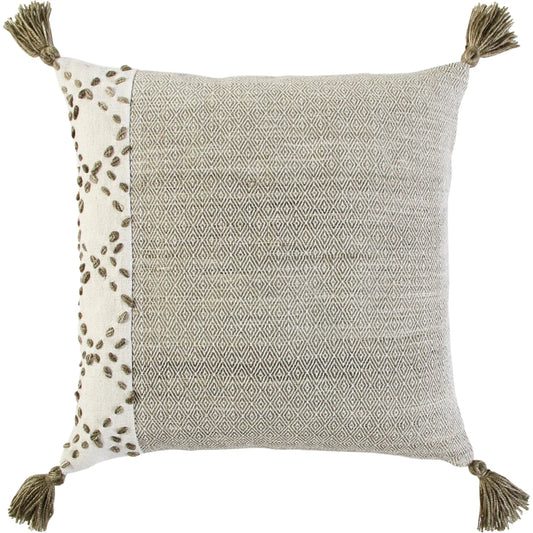 Faulkner Indoor/Outdoor Pillow by HedgeApple Essentials in ivory, taupe. Made from polyester in a unique style.