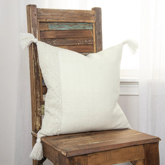 Cheatham Indoor/Outdoor Pillow by HedgeApple Essentials in ivory. Made from polyester in a unique style.