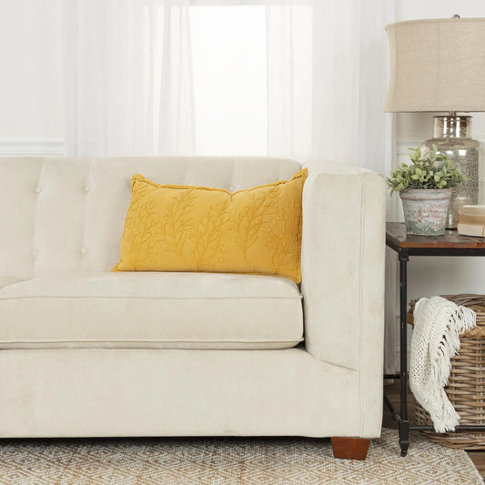 Casey Pillow by HedgeApple Essentials in gold, yellow. Made from cotton in a unique style.