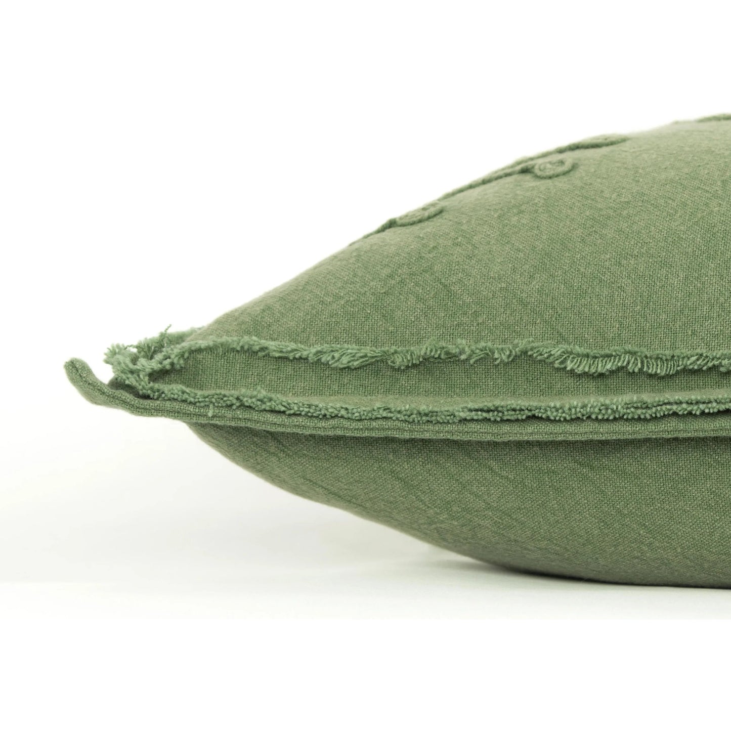 003 SI-2438694 | Closeup | Stateline Pillow by HedgeApple Essentials in green. Made from cotton in a eclectic & global style.