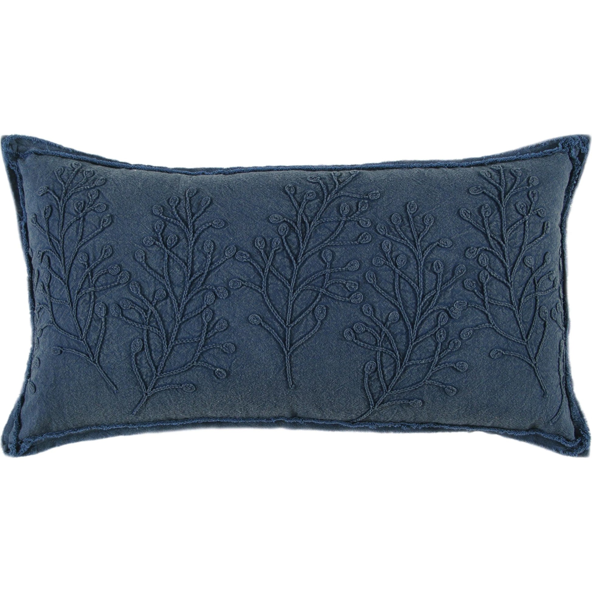 Holmwood Pillow by HedgeApple Essentials in dark blue, indigo blue, navy. Made from cotton casement in a coastal style.