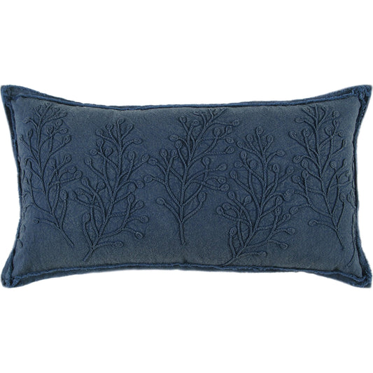 Holmwood Pillow by HedgeApple Essentials in dark blue, indigo blue, navy. Made from cotton casement in a unique style.