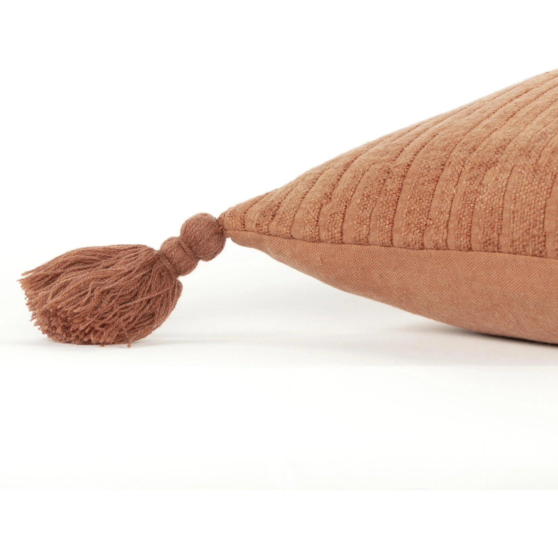 Bailey Pillow by HedgeApple Essentials in clay, rust, terra cotta. Made from cotton woven in a eclectic & global style.