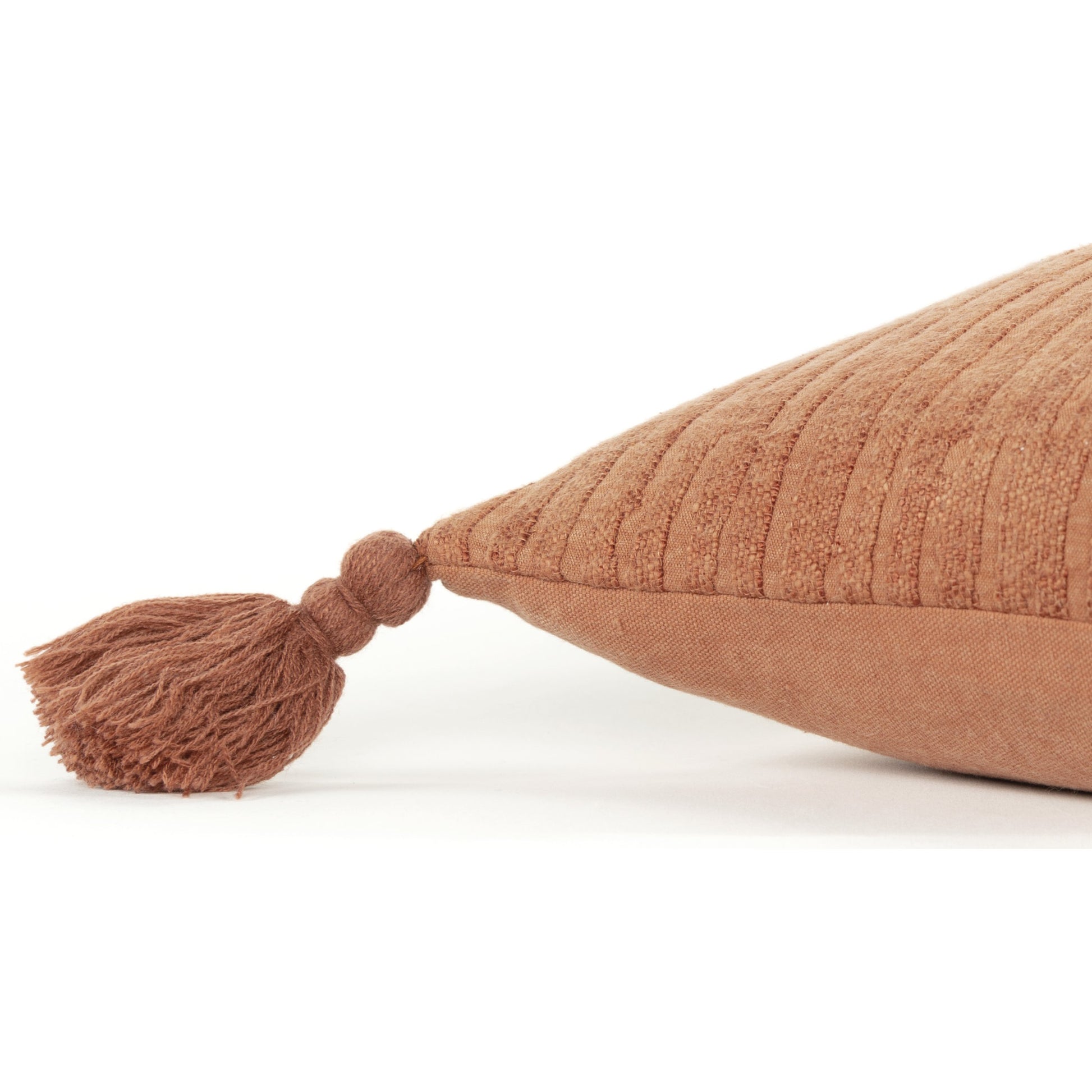 Bailey Pillow by HedgeApple Essentials in terra cotta. Made from woven cotton, cotton in a modern style.