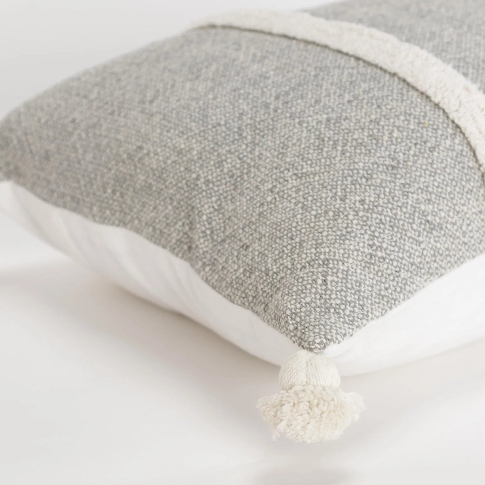 Doyle Pillow by HedgeApple Essentials in grey. Made from cotton in a transitional style.