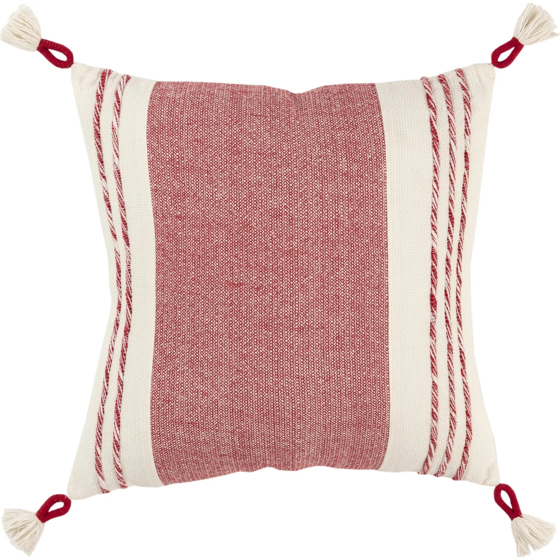 Hiawatha Pillow by HedgeApple Essentials in red, white. Made from cotton in a modern style.