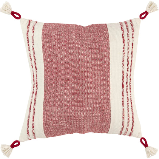 Hiawatha Pillow by HedgeApple Essentials in red, white. Made from cotton in a unique style.