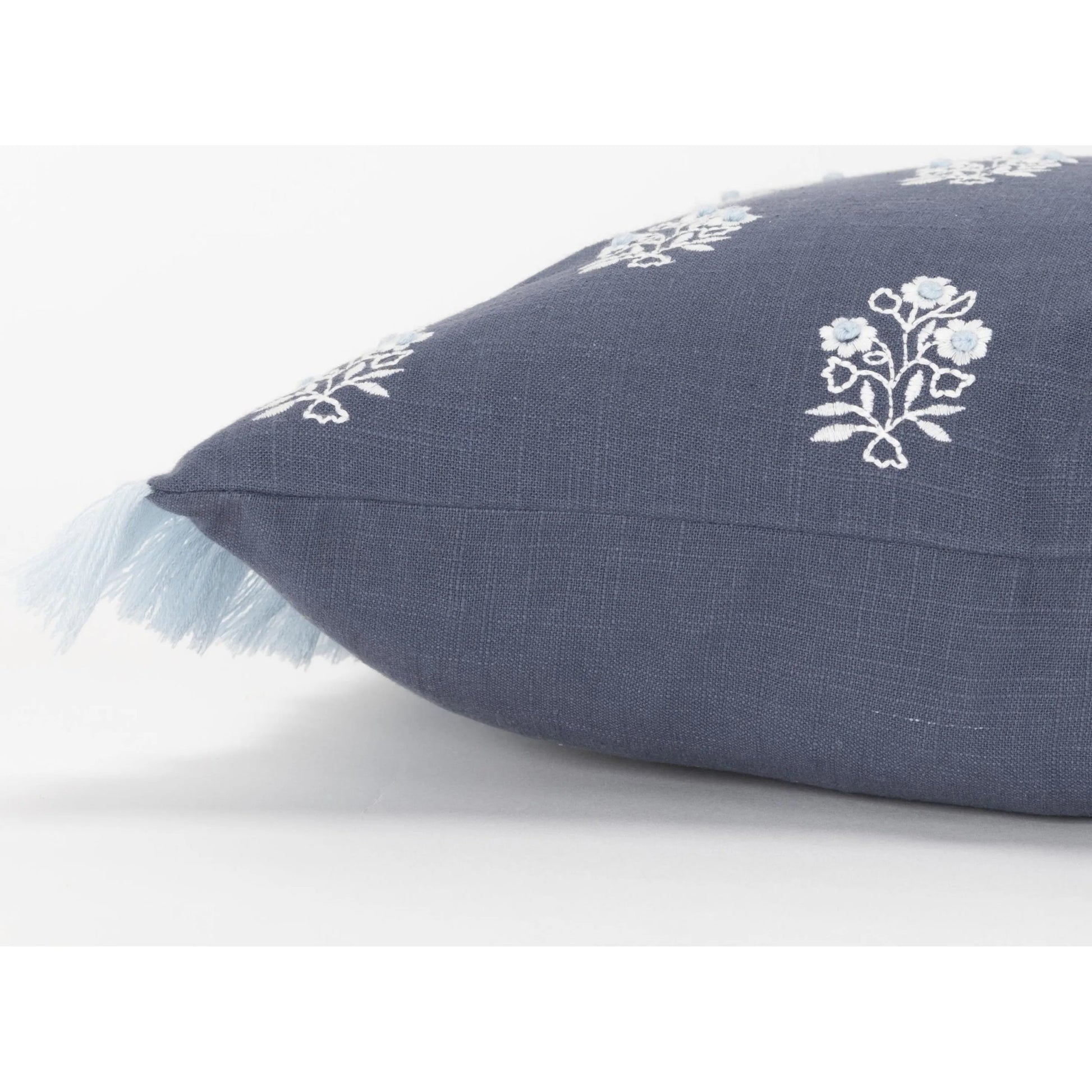 Hartland Pillow by HedgeApple Essentials in blue. Made from cotton, polyester in a traditional style.
