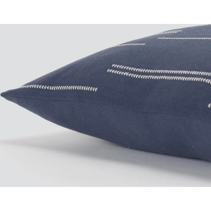 Hudspeth Pillow by HedgeApple Essentials in white, blue. Made from cotton in a transitional style.