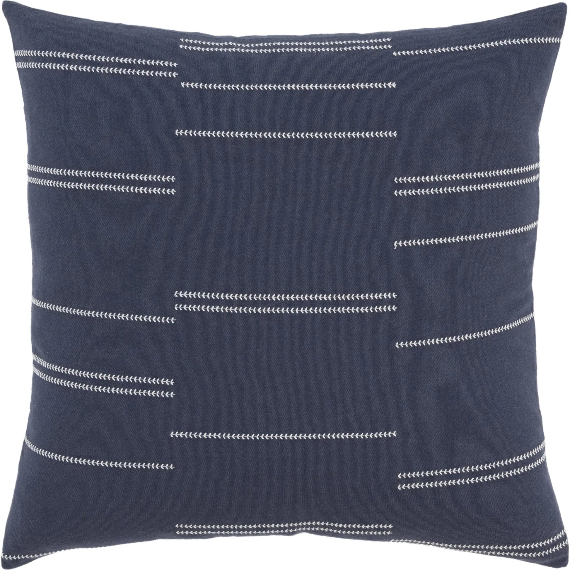 Hudspeth Pillow by HedgeApple Essentials in white, blue. Made from cotton in a transitional style.