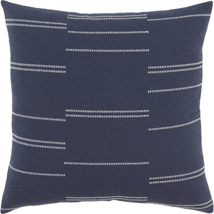 Hudspeth Pillow by HedgeApple Essentials in white, blue. Made from cotton in a transitional style.