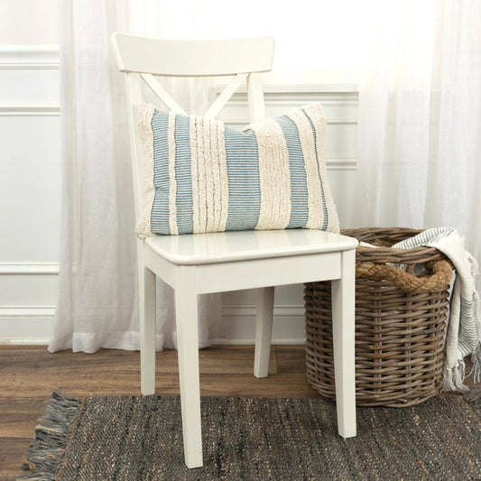 Shiloh Pillow by HedgeApple Essentials in teal. Made from cotton, polyester in a unique style.