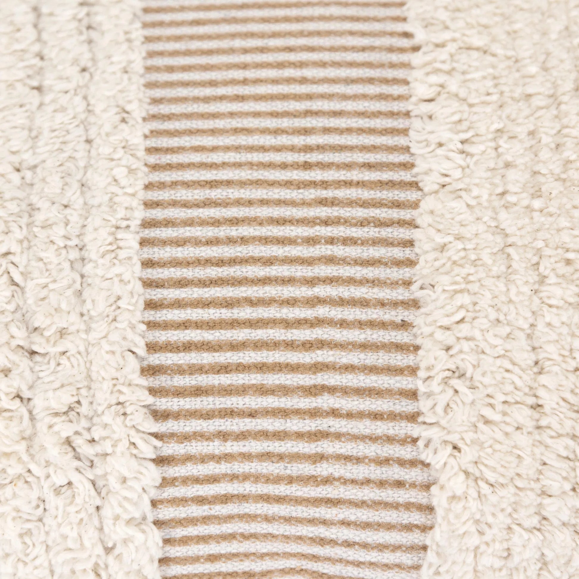 Modoc Pillow by HedgeApple Essentials in dark beige, ivory. Made from cotton, polyester in a rustic style.