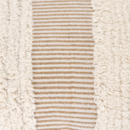 Modoc Pillow by HedgeApple Essentials in dark beige, ivory. Made from cotton, polyester in a rustic style.