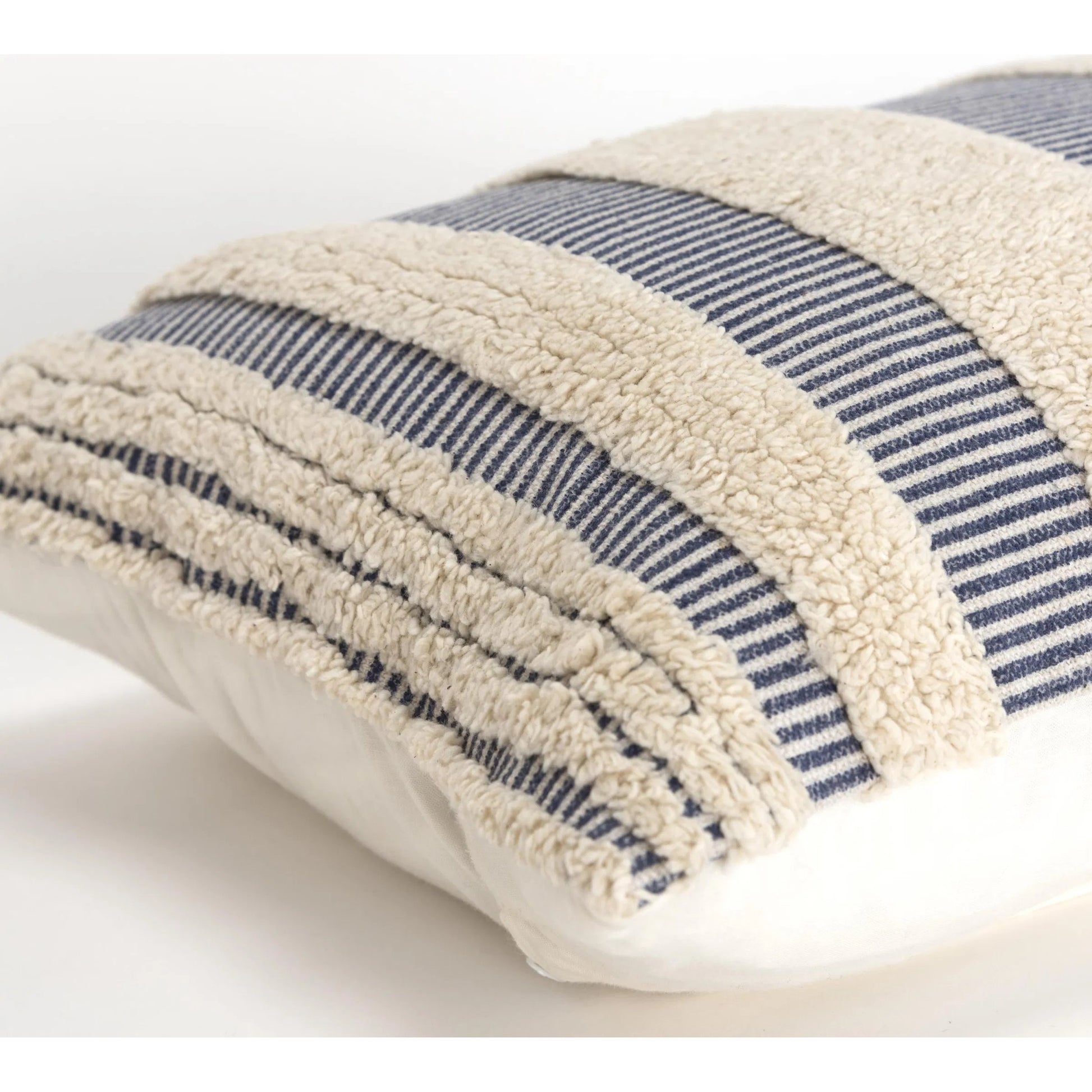 Nance Pillow by HedgeApple Essentials in navy, ivory. Made from cotton, polyester in a transitional style.