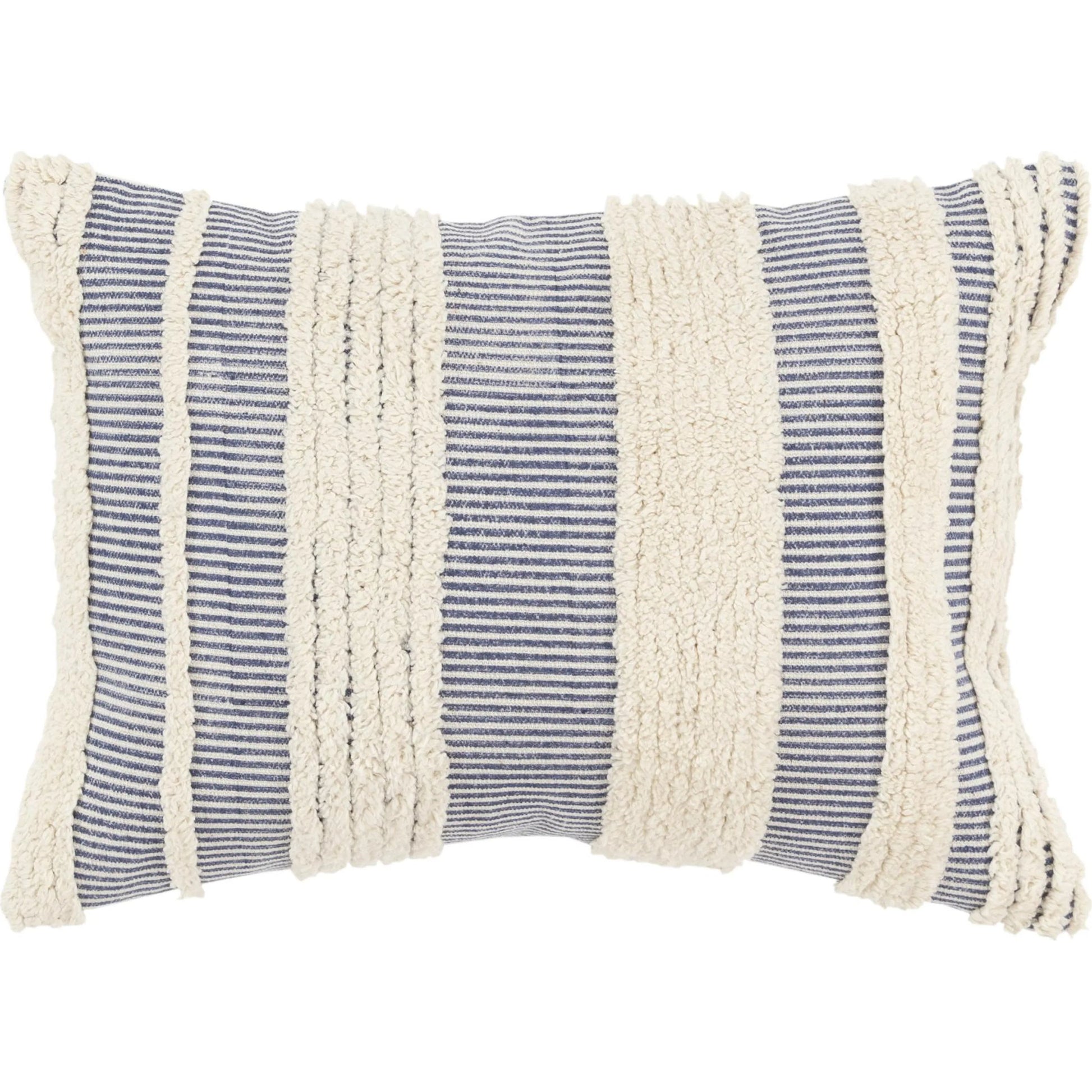 Nance Pillow by HedgeApple Essentials in navy, ivory. Made from cotton, polyester in a transitional style.