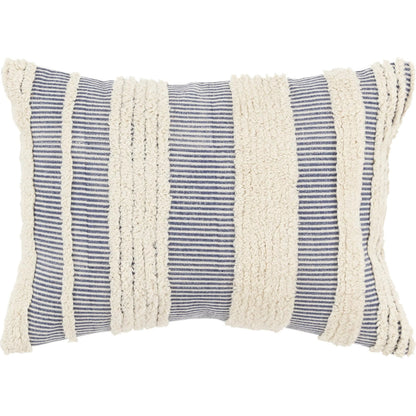 Nance Pillow by HedgeApple Essentials in navy, ivory. Made from cotton, polyester in a transitional style.