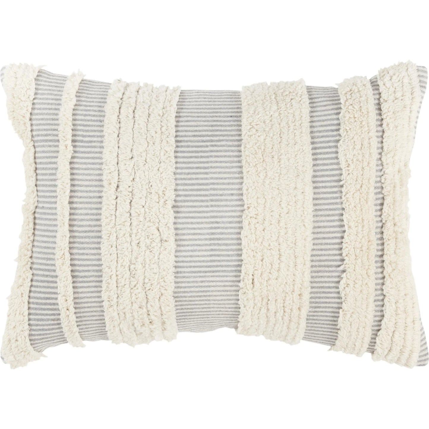 001 SI-2438754 | Primary Silo | Bennington Pillow by HedgeApple Essentials in grey. Made from cotton, polyester in a transitional style.