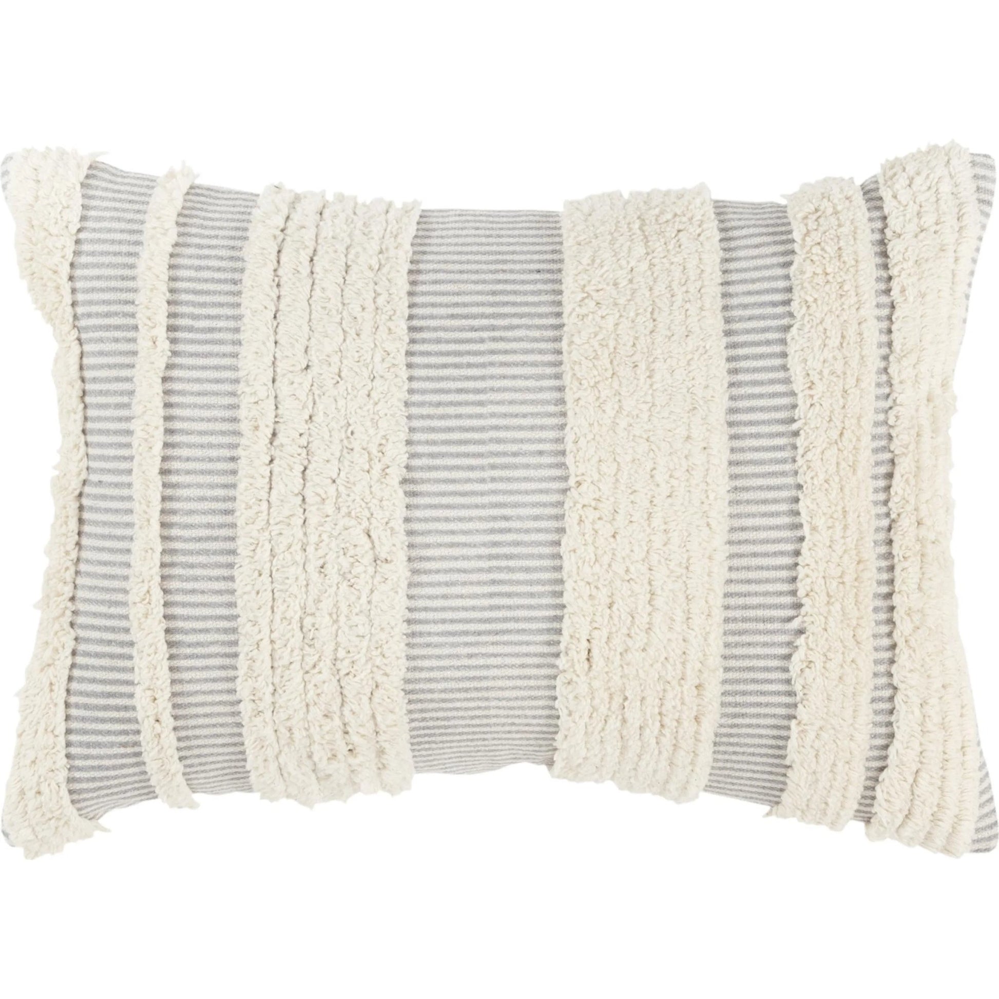 Bennington Pillow by HedgeApple Essentials in grey. Made from cotton, polyester in a transitional style.