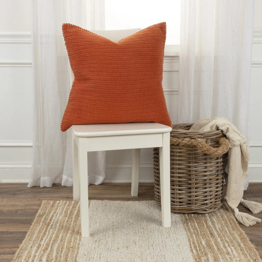 Sequoyah Pillow by HedgeApple Essentials in burnt orange, orange, dark orange. Made from cotton in a unique style.