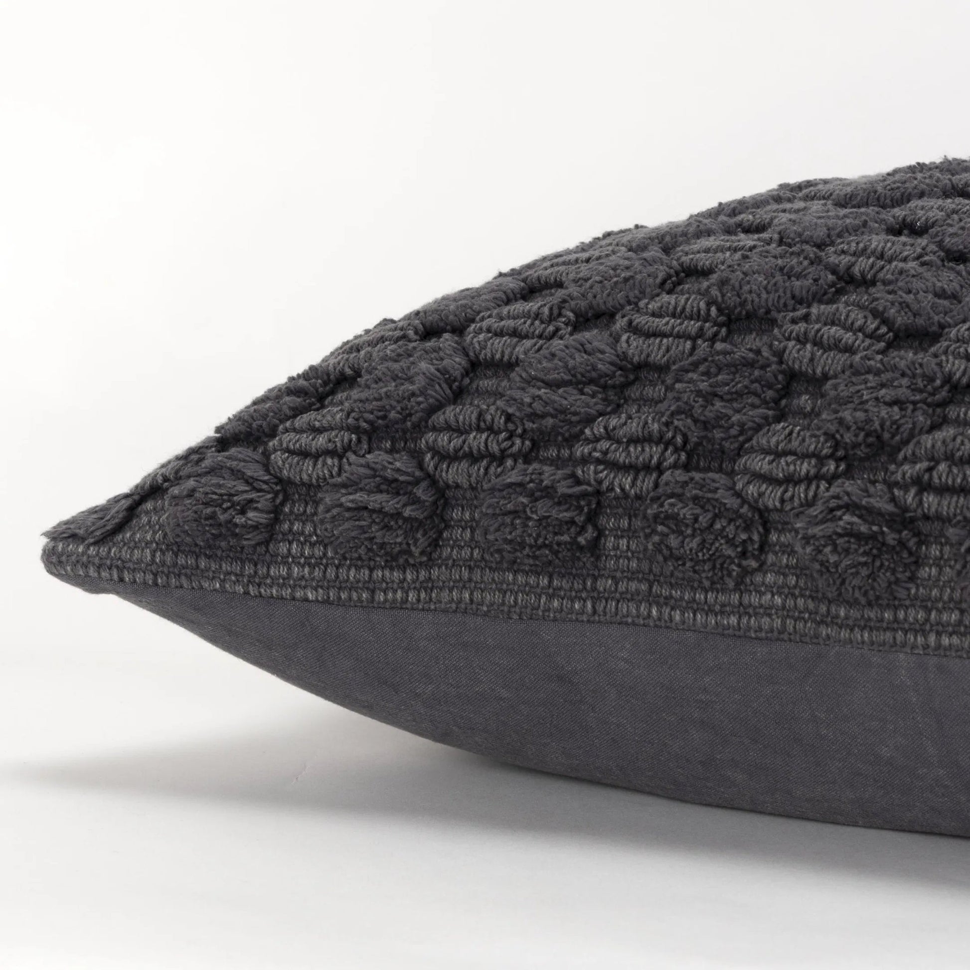 Willacy Pillow by HedgeApple Essentials in charcoal grey, charcoal, grey. Made from cotton in a eclectic & global style.
