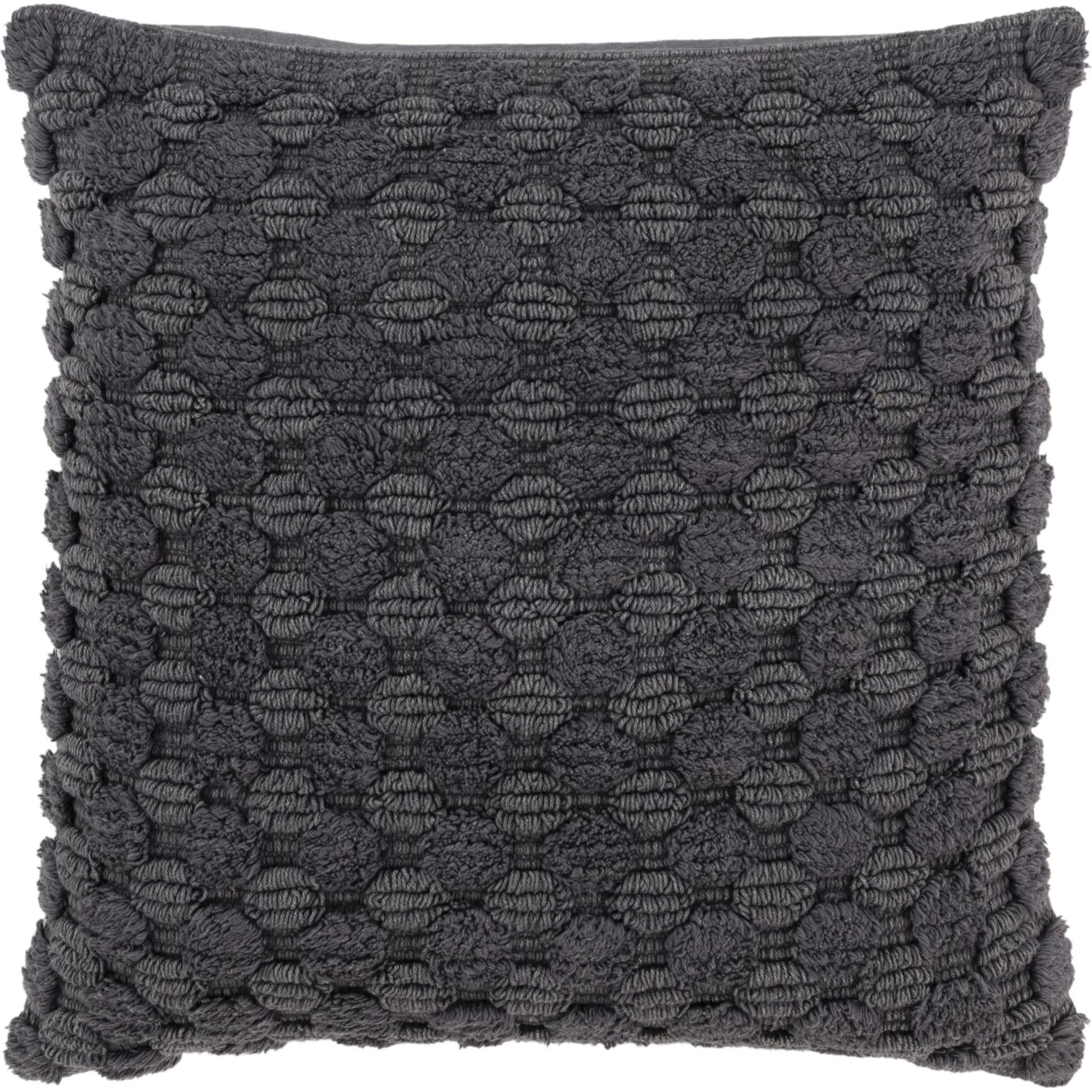 Willacy Pillow by HedgeApple Essentials in charcoal grey, charcoal, grey. Made from cotton in a eclectic & global style.