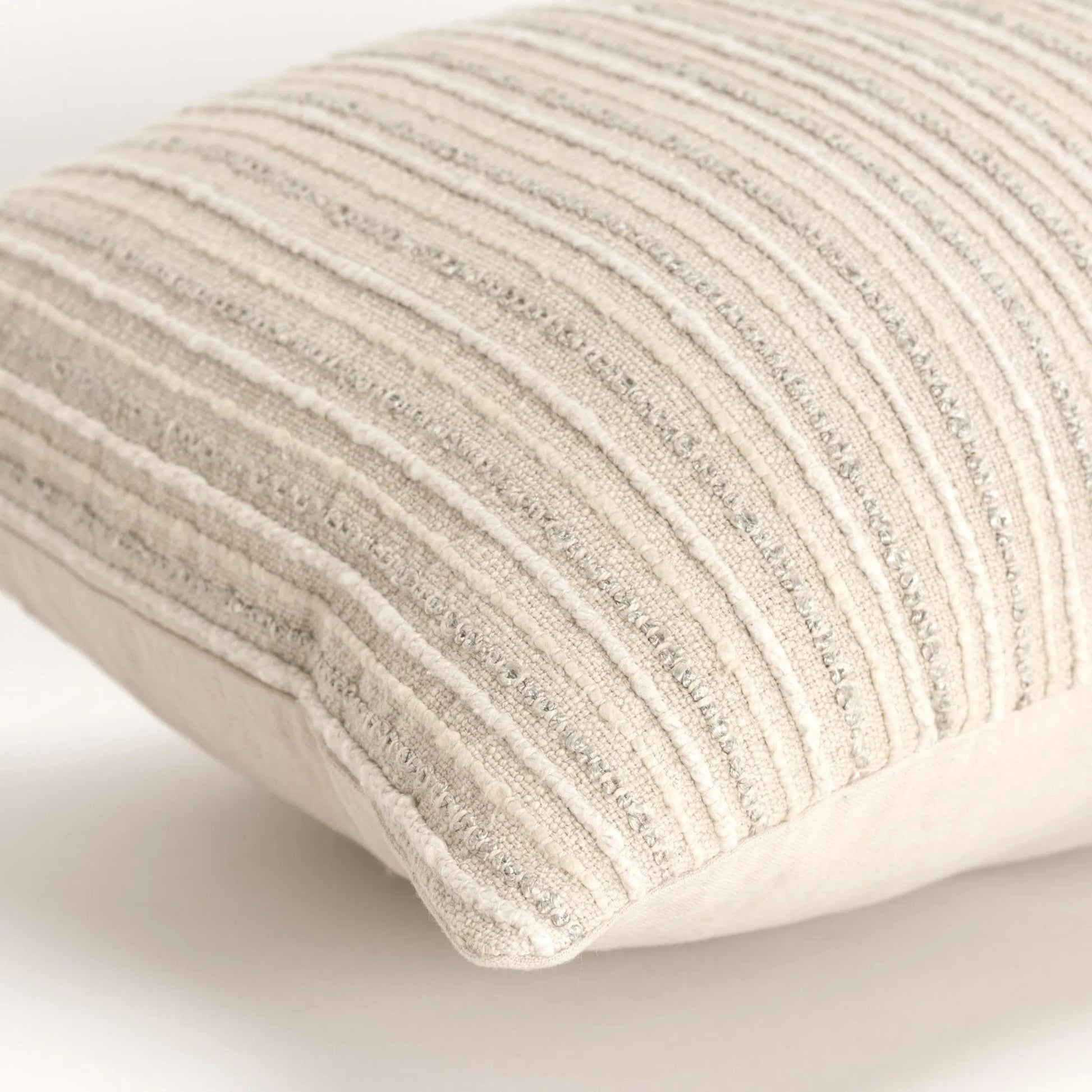 Yell Pillow by HedgeApple Essentials in beige. Made from cotton, viscose in a transitional style.