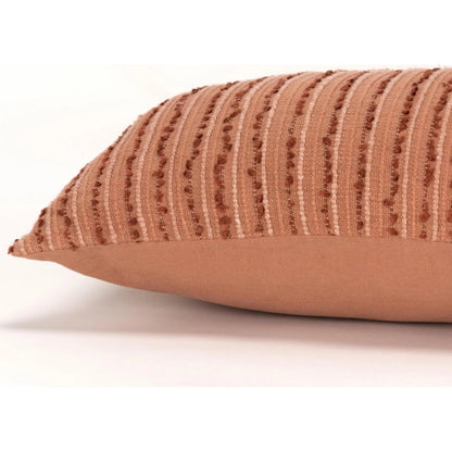 Belvue Pillow by HedgeApple Essentials in pumpkin, brick, terra cotta. Made from cotton, viscose in a modern style.