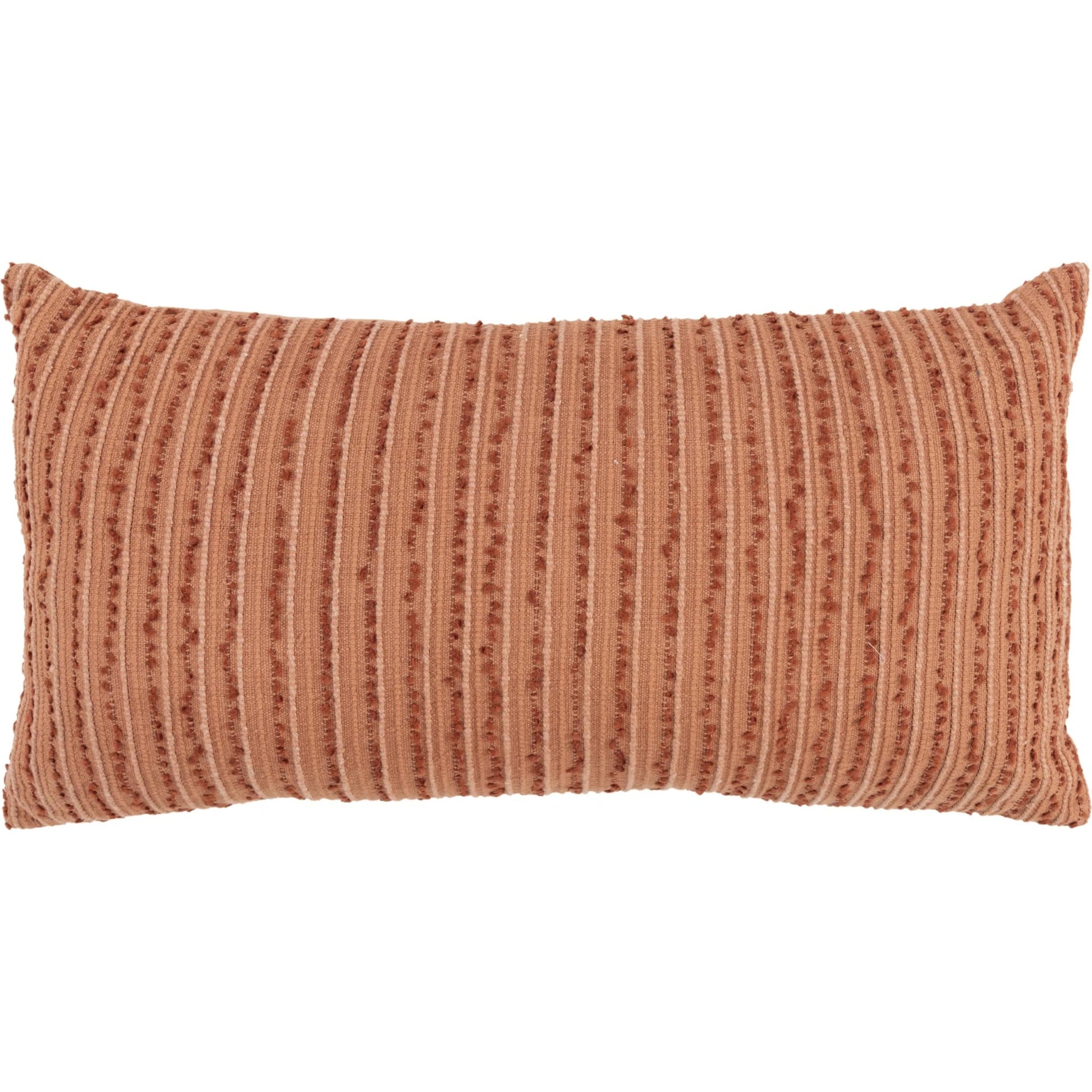 Belvue Pillow by HedgeApple Essentials in pumpkin, brick, terra cotta. Made from cotton, viscose in a modern style.