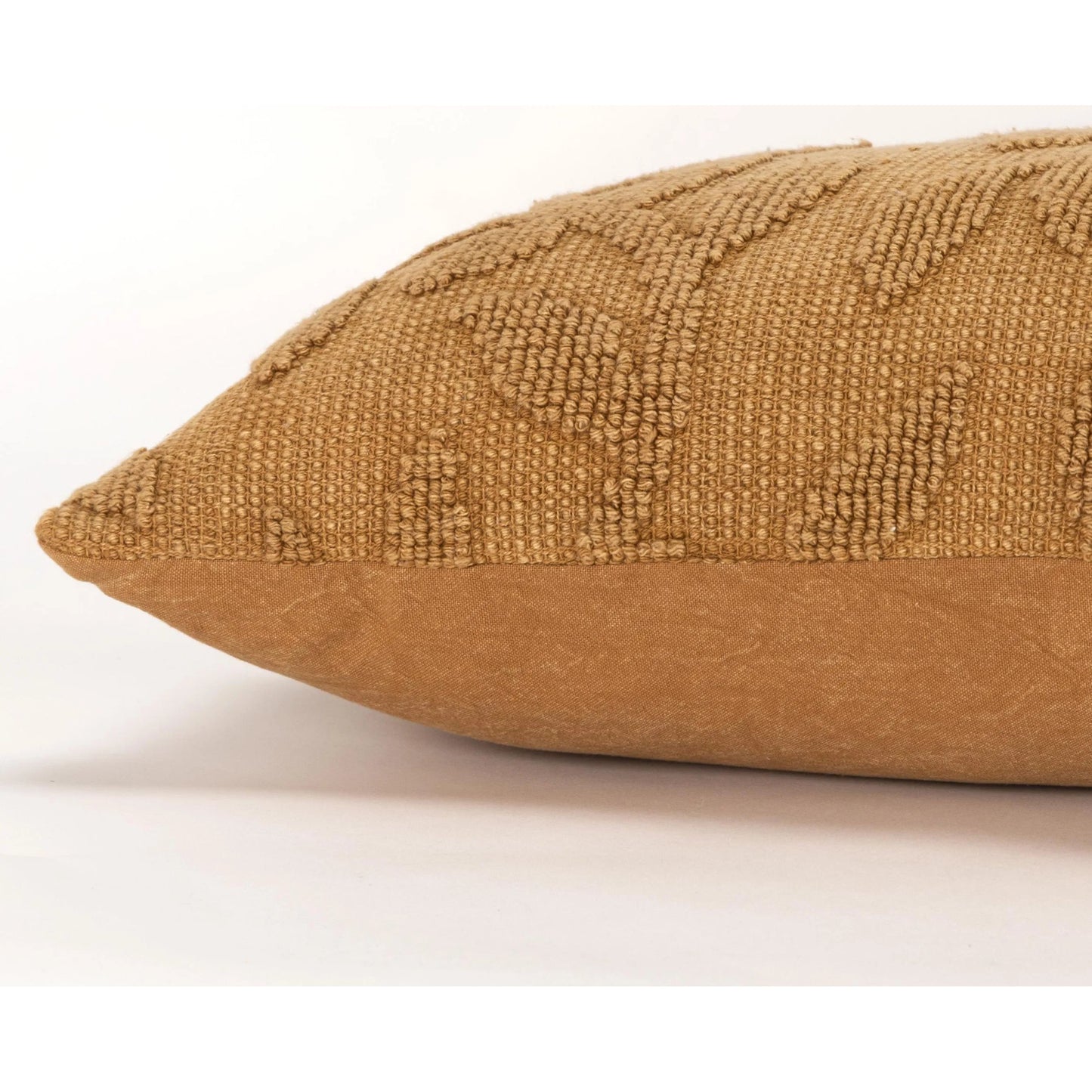 003 SI-2438818 | Closeup | Jerome Pillow by HedgeApple Essentials in light orange, pumpkin. Made from cotton in a eclectic & global style.